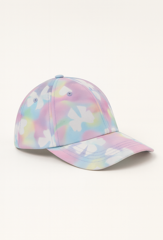 Czapka z daszkiem z pastelowym wzorem