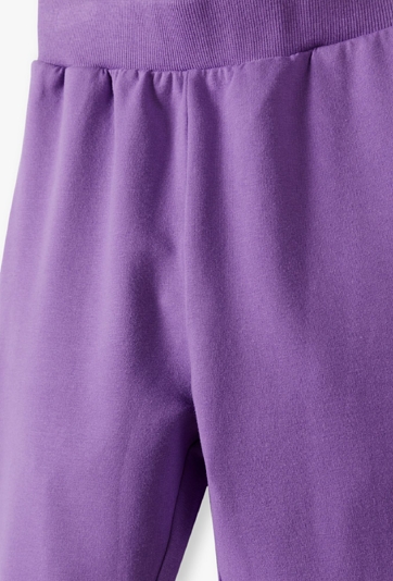 Fioletowe spodnie dresowe dla dziewczynki - Lincoln&Sharks