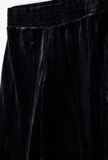 Welurowe spodnie dziewczęce Wide Leg