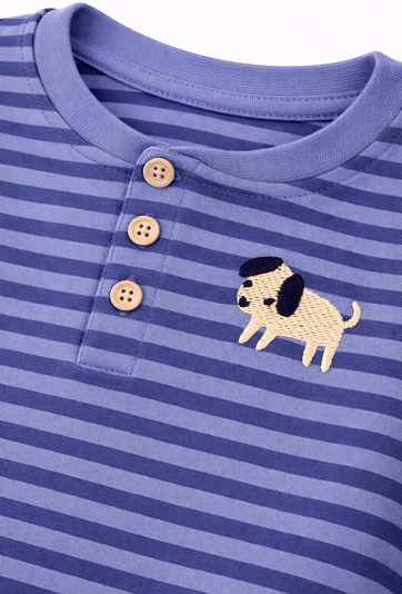 Body z długim rękawem - niebieskie w paski - 5.10.15.