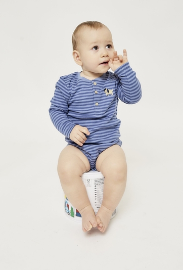 Body z długim rękawem - niebieskie w paski - 5.10.15.