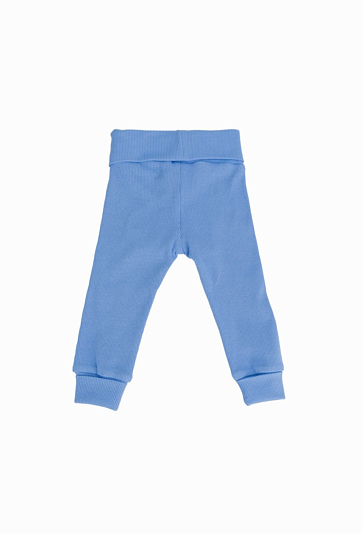 Legginsy niemowlęce niebieskie.