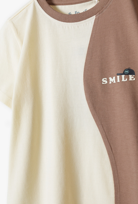 T-shirt chłopięcy „SMILE”