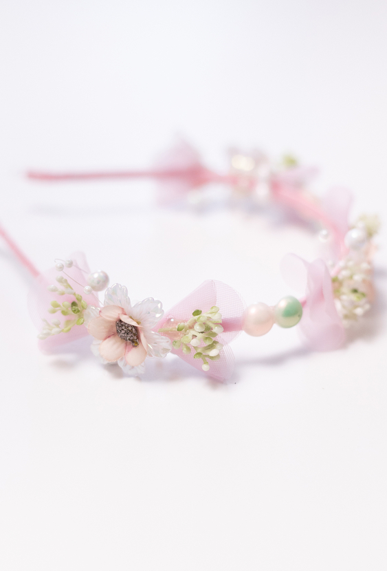 Opaska dziewczęca z dekoracjami