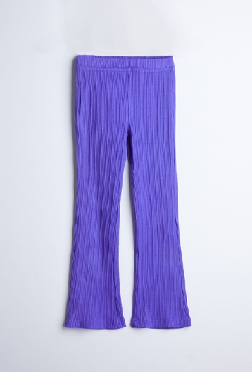 Spodnie flare - fioletowe w prążki - Limited Edition