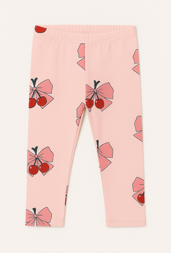 Legginsy dziewczęce w kokardki i wisienki - Limited Edition