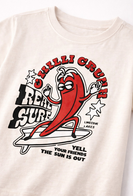 Koszulka chłopięca z surfingowym nadrukiem