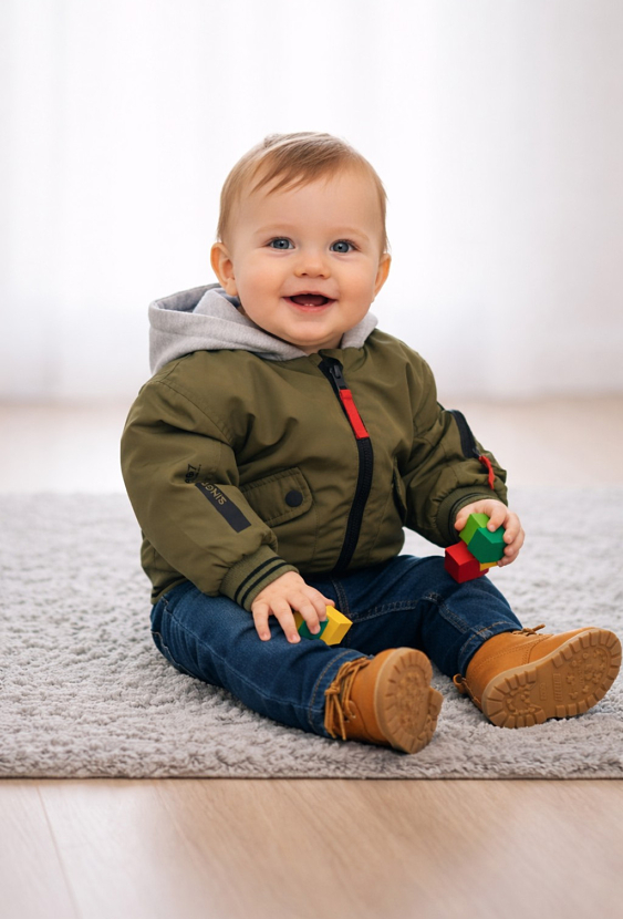 Kurtka przejściowa dla niemowlaka z kapturem - Limited Edition