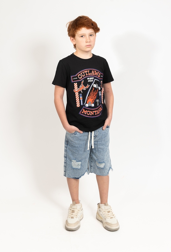 Koszulka z nadrukiem deskorolki dla chłopca