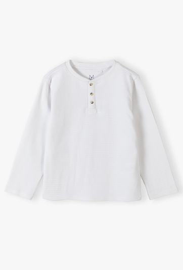 Biała dzianinowa bluzka z długim rękawem - Max&Mia