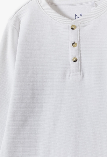 Biała dzianinowa bluzka z długim rękawem - Max&Mia