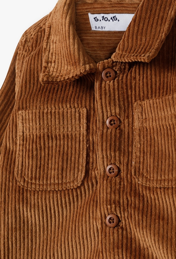 Sztruksowa cienka kurtka dla niemowlaka