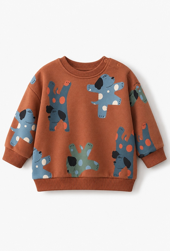 Bluza niemowlęca z nadrukiem piesków