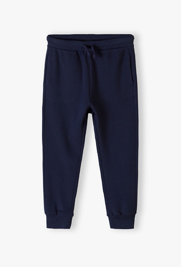 Granatowe spodnie dresowe pique dla chłopca - 5.10.15.