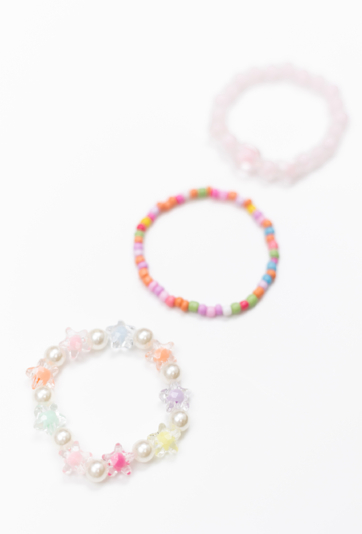 Zestaw 3 kolorowych bransoletek