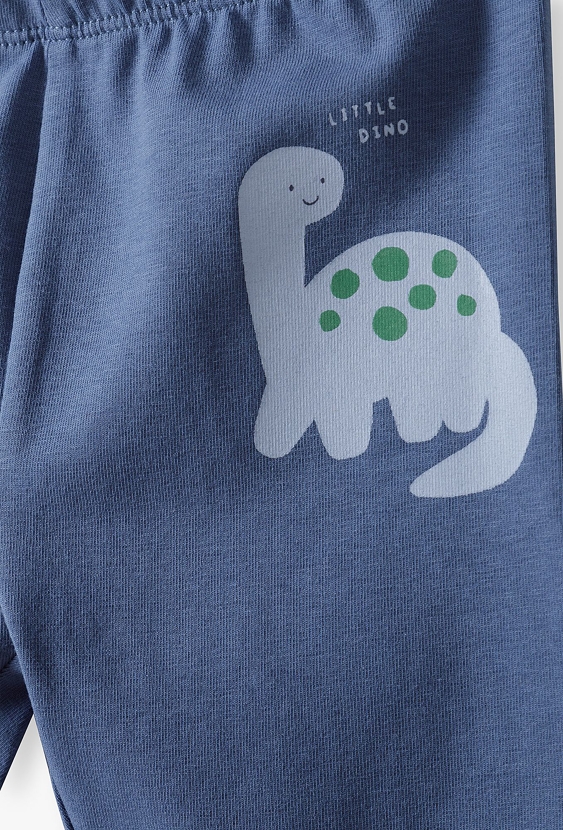 Granatowe spodnie dresowe niemowlęce Dino