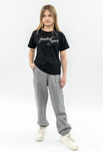 Szare spodnie dresowe dla dziewczynki