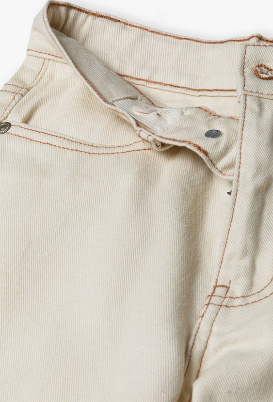 Jeansowe spodnie culotte - ecru - Lincoln&Sharks