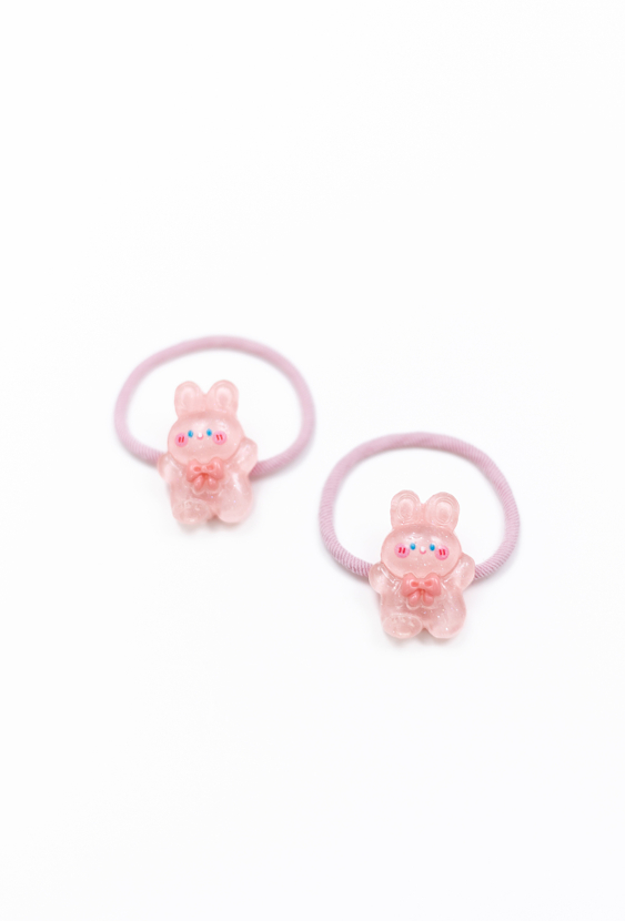 Różowe gumki do włosów