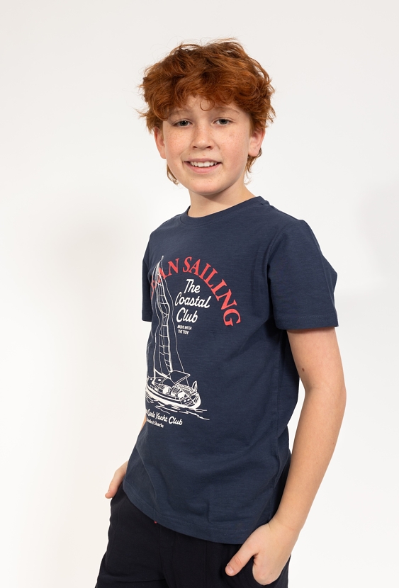 Chłopięca koszulka z nadrukiem żaglówki