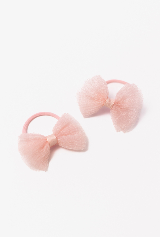 Gumki do włosów z tiulowymi kokardkami