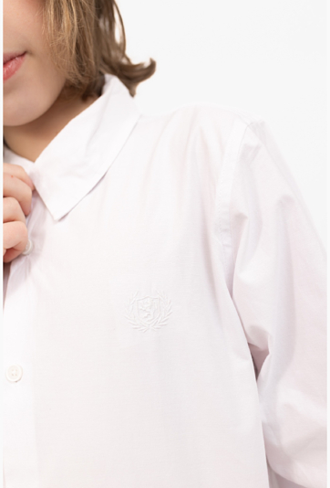 Koszula oversize dla chłopca z haftem – długi rękaw