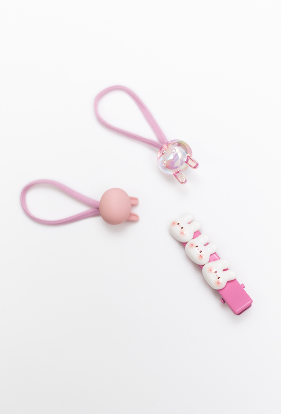 Zestaw gumek i spinki