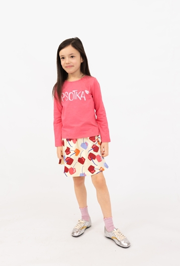 Bluzka dziewczęca z długim rękawem z napisem