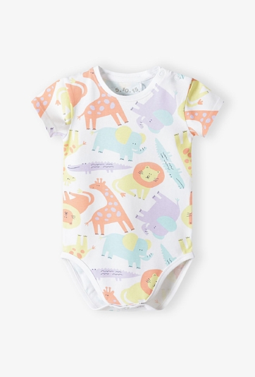 Kolorowe body niemowlęce z krótkim rękawem