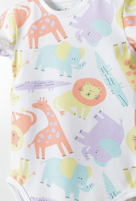 Kolorowe body niemowlęce z krótkim rękawem