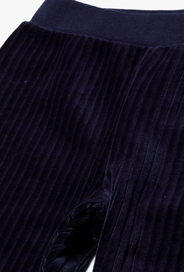 Granatowe welurowe spodnie dresowe dla niemowlaka - 5.10.15.