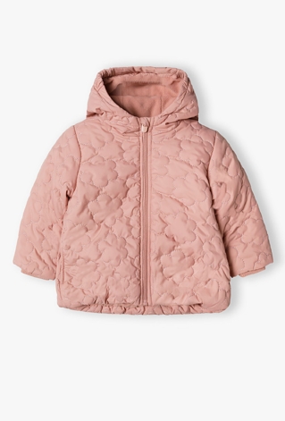 Kurtka przejściowa niemowlęca różowa w kwiatki - 5.10.15.