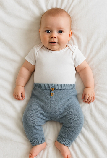 Legginsy niemowlęce dzianinowe dla chłopca