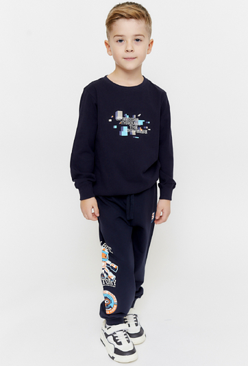 Czarne spodnie dresowe z nadrukiem