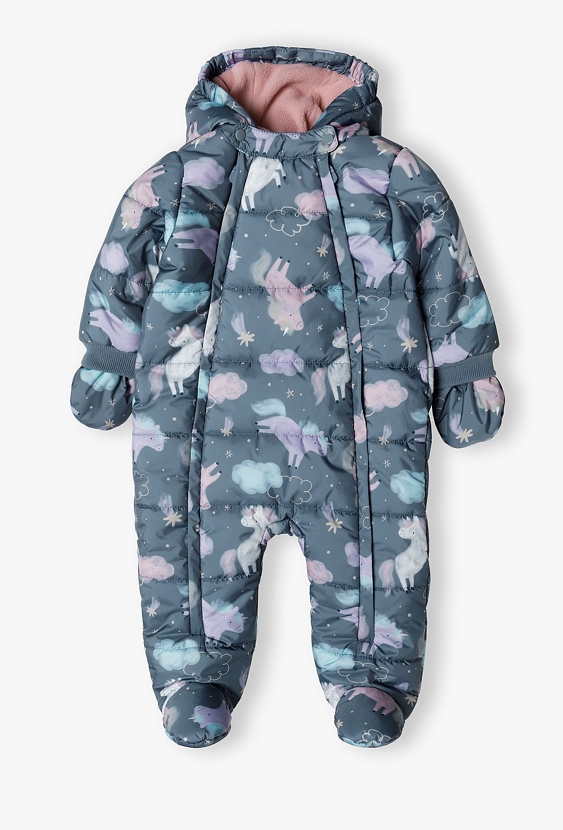 Kombinezon niemowlęcy w jednorożce