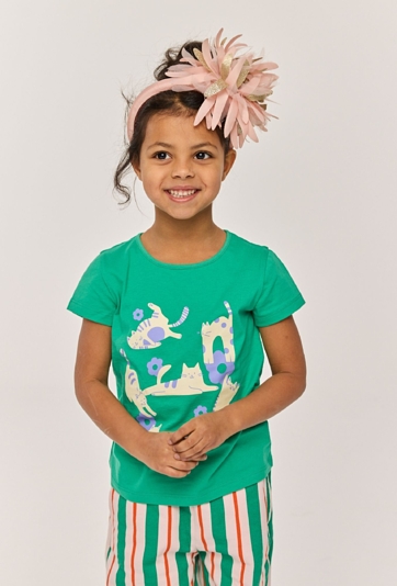 Koszulka dziewczęca z kotkami