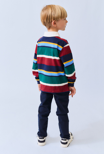 Granatowe spodnie chłopięce - klasyczny krój