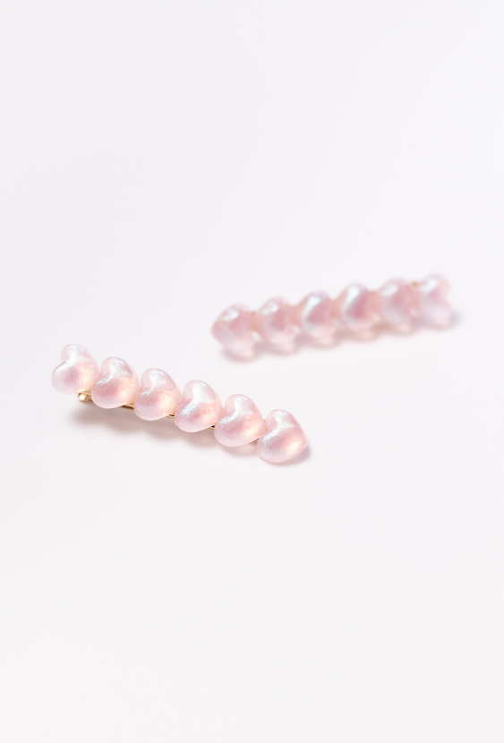 Spinki z perłowymi serduszkami