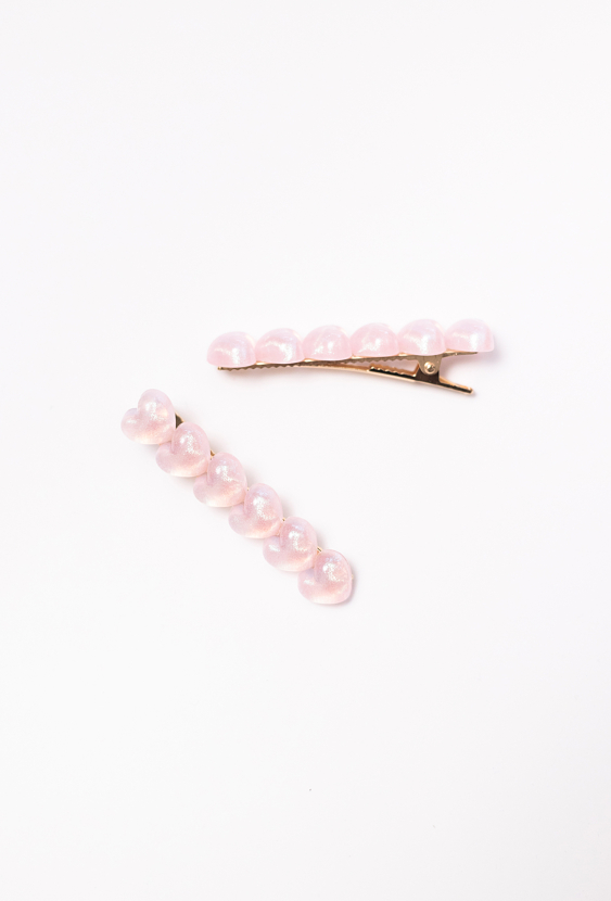 Spinki z perłowymi serduszkami