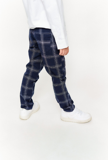 Spodnie klasyczne chłopięce w kratę