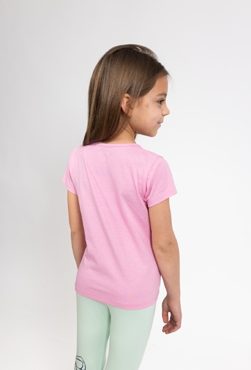 Dziewczęca koszulka z miękkim nadrukiem