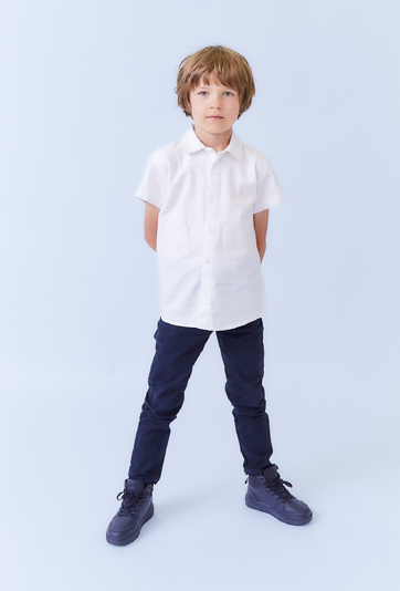 Granatowe spodnie chłopięce klasyczne