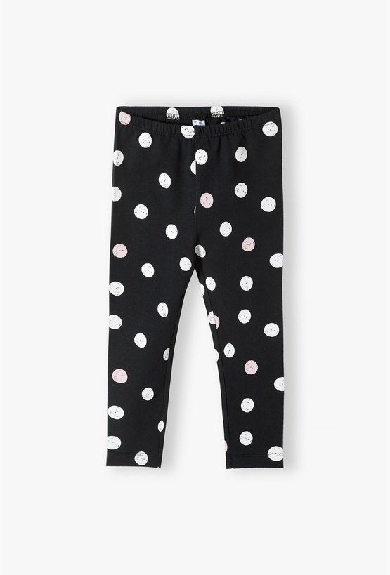 Legginsy dla niemowlaka dziewczynki w groszki