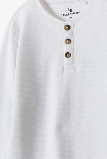 Biała bluzka chłopięca z długim rękawem - Lincoln&Sharks