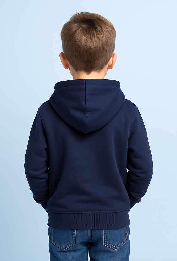 Bluza chłopięca z kapturem – granatowa