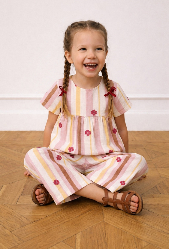 Bluzka dla dziewczynki w pastelowe pasy