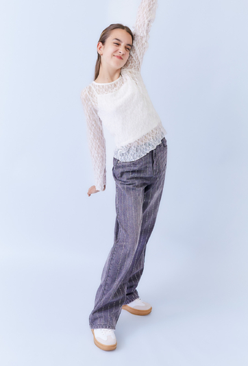 Spodnie jeansowe z dżetami