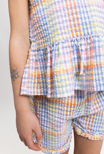 Dziewczęca bluzka w kratkę