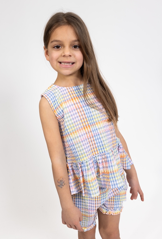 Dziewczęca bluzka w kratkę