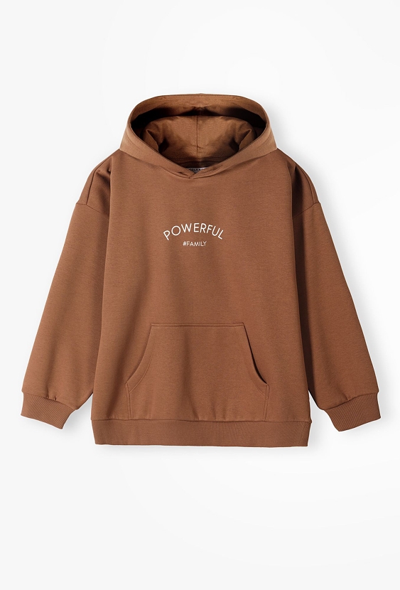 Bluza męska nierozpinana z kapturem - Powerful #Family